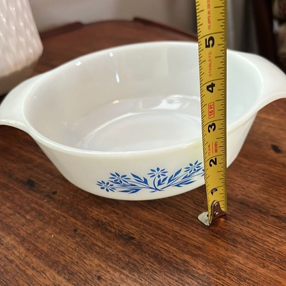 Fire King casserole dish 1 qt Vintage Cornflower